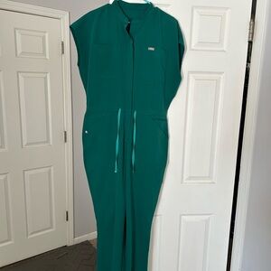 Figs Hunter Green Scrubs Jumpsuit
